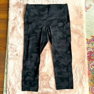 Camoflage lululemon leggings 25” in length.
